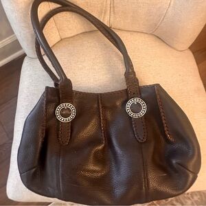 Brighton Elegant Brown Leather Tote Bag